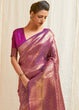 Load image into Gallery viewer, Deep Purple &amp; Golden Blend Kanjivaram Silk Saree Clothsvilla
