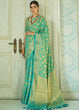 Load image into Gallery viewer, Sapphire Blue Zari Woven Banarasi Silk Saree Clothsvilla