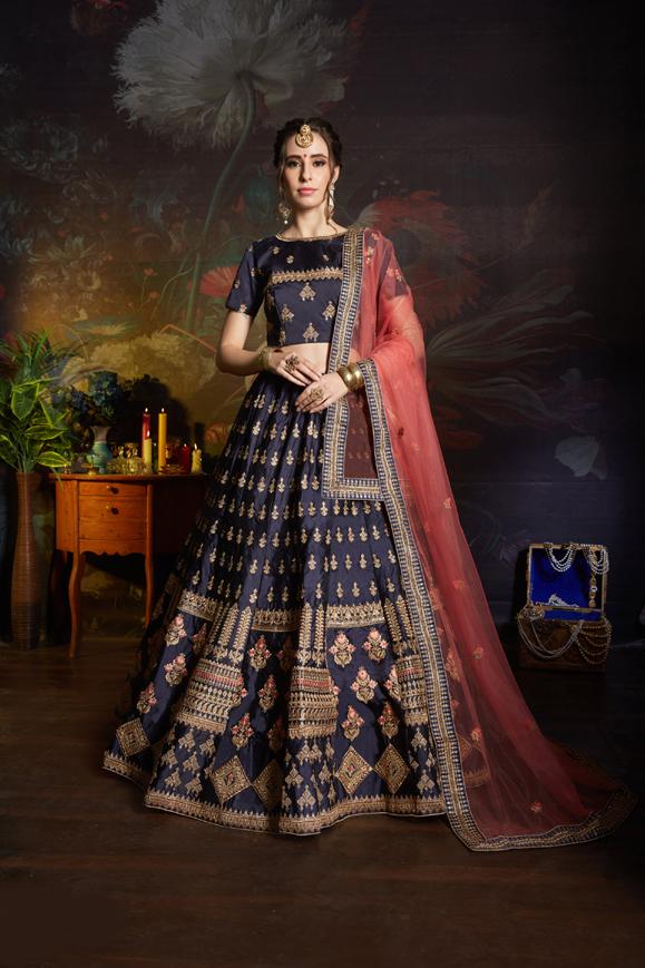 Designer Sequence & Stone Work Lehenga Choli With Dupatta For Wedding Wear Clothsvilla