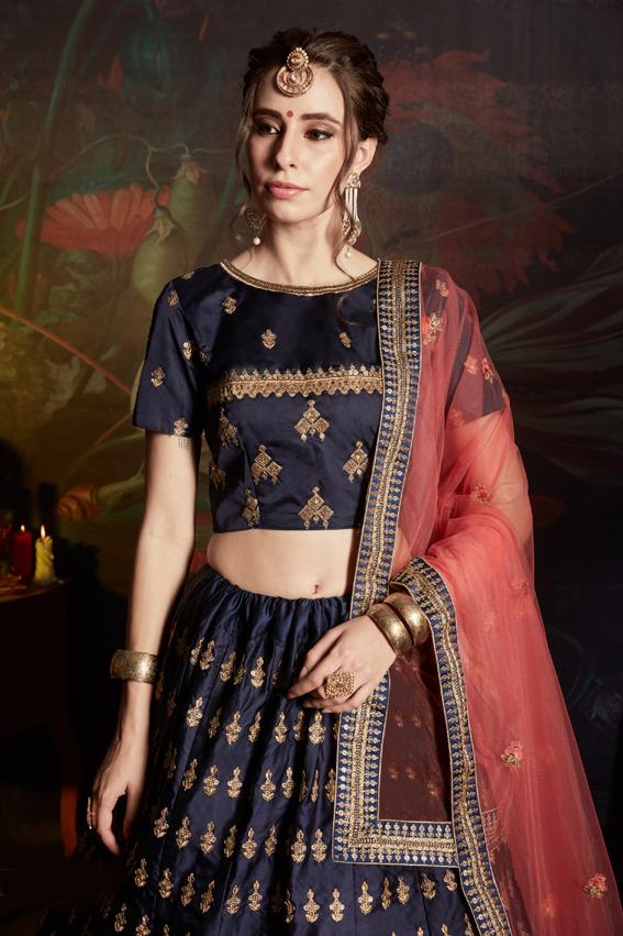 Designer Sequence & Stone Work Lehenga Choli With Dupatta For Wedding Wear Clothsvilla