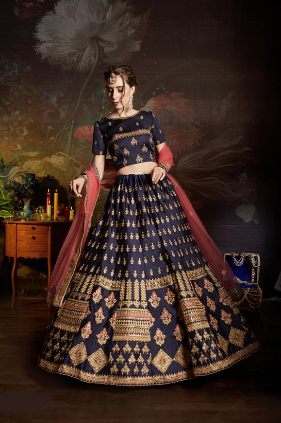 Designer Sequence & Stone Work Lehenga Choli With Dupatta For Wedding Wear Clothsvilla