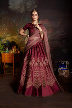 Load image into Gallery viewer, Classy Red Colored Lehenga Choli With Designer Stone, Zari, &amp; Sequence Work Clothsvilla