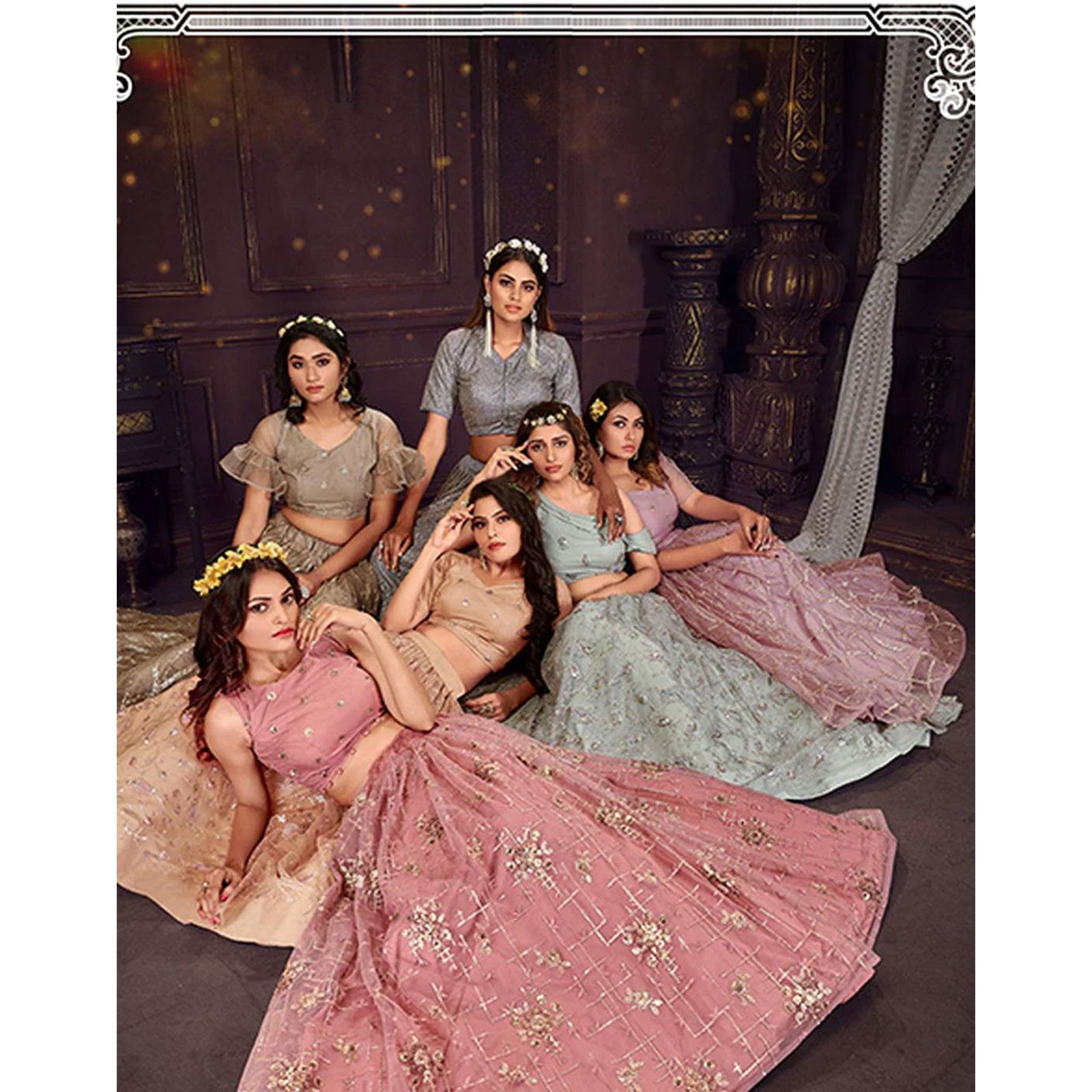 Heavy Soft Net Fabric Lehenga Choli With thread, Sequence and embroidery work ClothsVilla