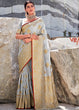 Load image into Gallery viewer, Pearl River Grey Woven Designer Silk Saree with Butti overall Clothsvilla
