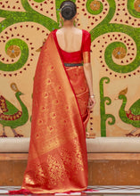 Load image into Gallery viewer, Crimson Red Zari Woven Kanjivaram Silk Saree Clothsvilla