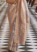Load image into Gallery viewer, African Purple Zari Woven Banarasi Silk Saree with Sequins work Clothsvilla