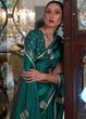 Load image into Gallery viewer, Kaitoke Green Designer Satin Silk Saree Clothsvilla