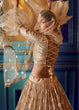 Load image into Gallery viewer, Dusky Beige Designer Soft Net Lehenga Choli with Sequin work Clothsvilla