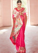 Load image into Gallery viewer, Cerise Pink Woven Paithani Silk Saree Clothsvilla