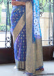 Load image into Gallery viewer, Egyptian Blue Zari Woven Organza Silk Saree Clothsvilla