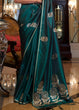 Load image into Gallery viewer, Kaitoke Green Designer Satin Silk Saree Clothsvilla
