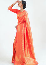 Load image into Gallery viewer, Coral Orange Woven Kanjivaram Silk Saree : Limited Edition Clothsvilla