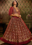 Maroon Soft Net Designer Lehenga Choli with overall Sequins work Clothsvilla