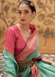 Load image into Gallery viewer, Caribbean Green Zari Woven Kanjivaram Silk Saree Clothsvilla