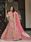 Lilac Velvet Semi Stitched Lehenga With Unstitched Blouse Clothsvilla