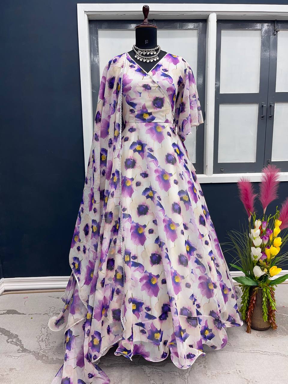 Lily Frill Hem Detailed Printed Dress - Thilakawardhana
