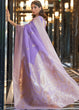 Load image into Gallery viewer, Amethyst Purple Zari Woven Linen Silk Saree Clothsvilla