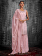 Load image into Gallery viewer, Pink Embroidered Georgette Partywear Stitched Kurta Set Clothsvilla