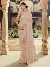 Load image into Gallery viewer, Lilac Soft Net Saree With Unstitched Blouse Clothsvilla