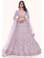 Lilac Soft Net Embroidered Designer Lehenga Choli Clothsvilla