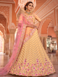 Load image into Gallery viewer, Yellow Embroidered Georgette Semi Stitched Lehenga With Unstitched Blouse Clothsvilla