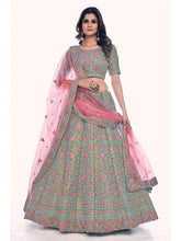 Load image into Gallery viewer, Green Gota Silk Embroidered Designer Lehenga Choli Clothsvilla