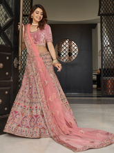 Load image into Gallery viewer, Lilac Velvet Semi Stitched Lehenga With Unstitched Blouse Clothsvilla
