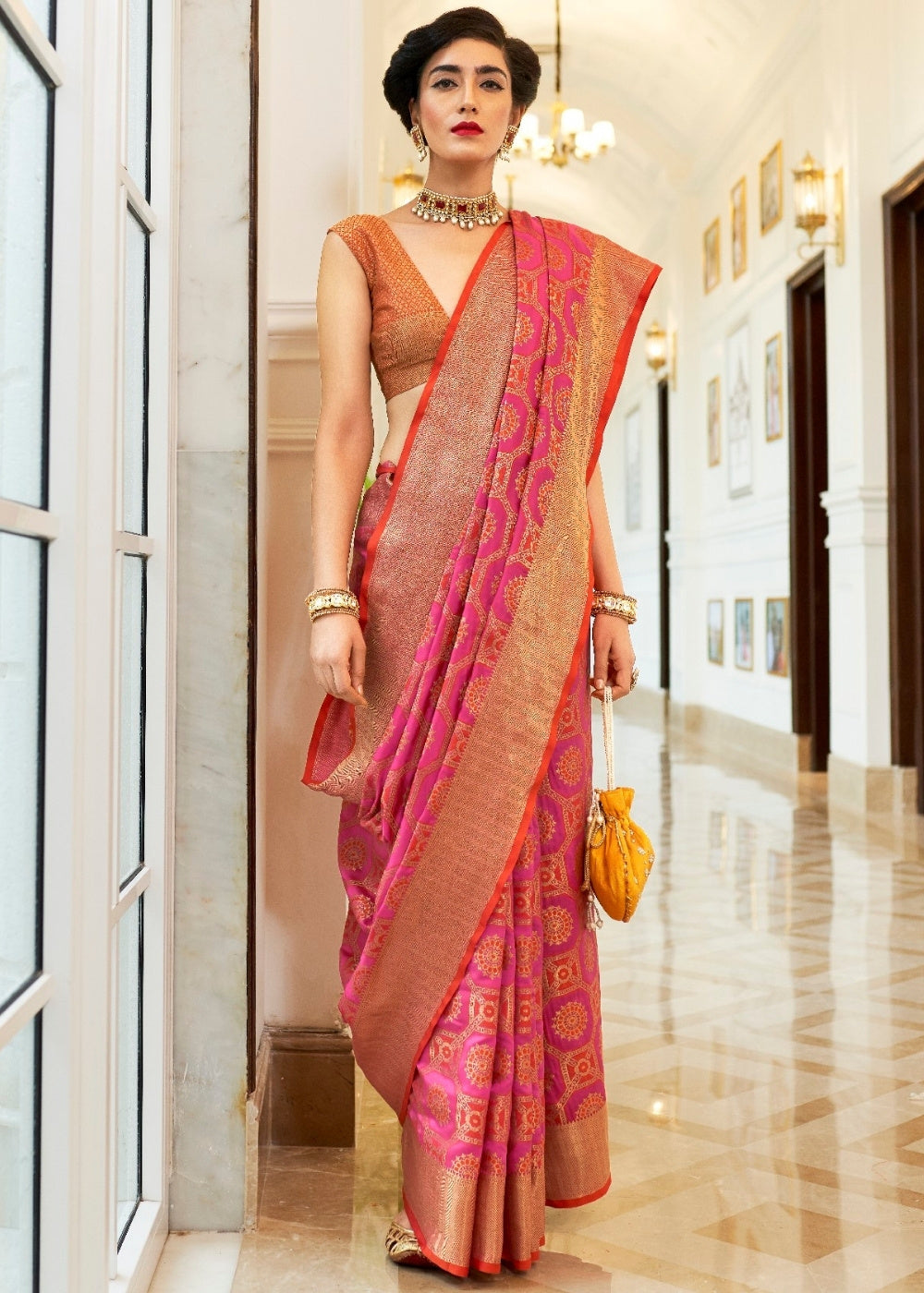 Hot Pink Patola Silk Saree : Top Pick Clothsvilla
