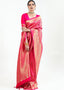 Hot Pink Woven Kanjivaram Silk Saree : Limited Edition Clothsvilla
