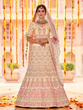 Load image into Gallery viewer, Beige Embroidered Crepe Semi Stitched Lehenga With Unstitched Blouse Clothsvilla