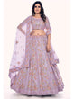Load image into Gallery viewer, Lilac Soft Net Embroidered Designer Lehenga Choli Clothsvilla