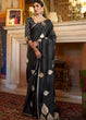 Load image into Gallery viewer, Midnight Black Zari Butta Woven Banarasi Silk Saree : Top Pick Clothsvilla
