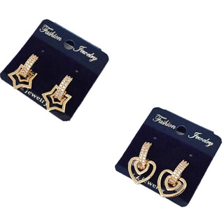 American Heart shape Diamond Bali Earrings ClothsVilla