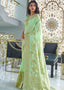 Mint Green Zari Woven Designer Silk Saree Clothsvilla