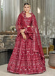 Load image into Gallery viewer, Maroon Multi Sequins &amp; Thread Wedding A Line Lehenga Clothsvilla
