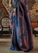 Load image into Gallery viewer, Royal Blue Copper Zari Handloom Weaving Silk Saree Clothsvilla
