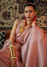 Load image into Gallery viewer, Shades Of Pink Copper Zari Handloom Weaving Silk Saree Clothsvilla