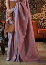 Load image into Gallery viewer, Flint Grey Copper Zari Handloom Weaving Silk Saree Clothsvilla