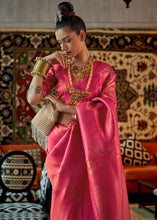 Load image into Gallery viewer, Hot Pink Copper Zari Handloom Weaving Silk Saree Clothsvilla