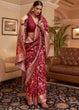 Load image into Gallery viewer, Sienna Brown Banarasi Jamawar Woven Silk Saree Clothsvilla
