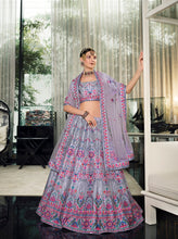 Load image into Gallery viewer, Wedding Wear Purple Sequence Embroidered Work Lehenga Choli Clothsvilla