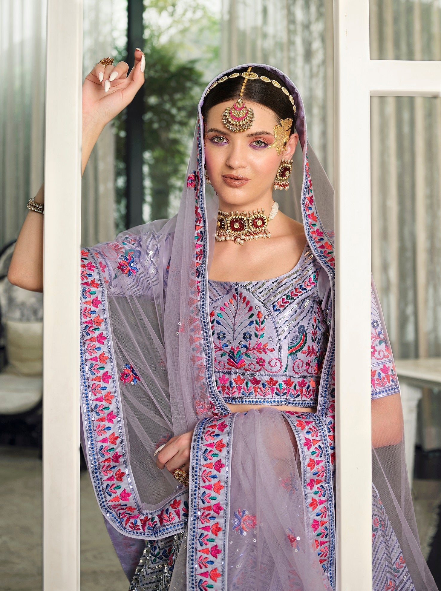 Wedding Wear Purple Sequence Embroidered Work Lehenga Choli Clothsvilla