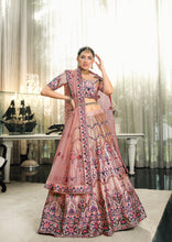Load image into Gallery viewer, Wedding Wear Peach Sequence Embroidered Work Lehenga Choli Clothsvilla