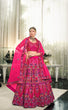 Load image into Gallery viewer, Wedding Wear Dark Pink Sequence Embroidered Work Lehenga Choli Clothsvilla