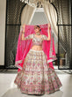 Load image into Gallery viewer, Wedding Wear White With Pink Sequence Embroidered Work Lehenga Choli Clothsvilla