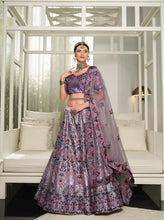 Load image into Gallery viewer, Wedding Wear Dusty Pink With Purple Sequence Embroidered Work Lehenga Choli Clothsvilla