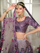 Load image into Gallery viewer, Wedding Wear Dusty Pink With Purple Sequence Embroidered Work Lehenga Choli Clothsvilla