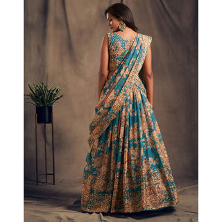 Floral Organza Lehenga Choli with heavy embroidery work ClothsVilla