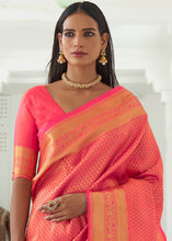 Load image into Gallery viewer, Neon Pink Woven Kanjivaram Silk Saree Clothsvilla