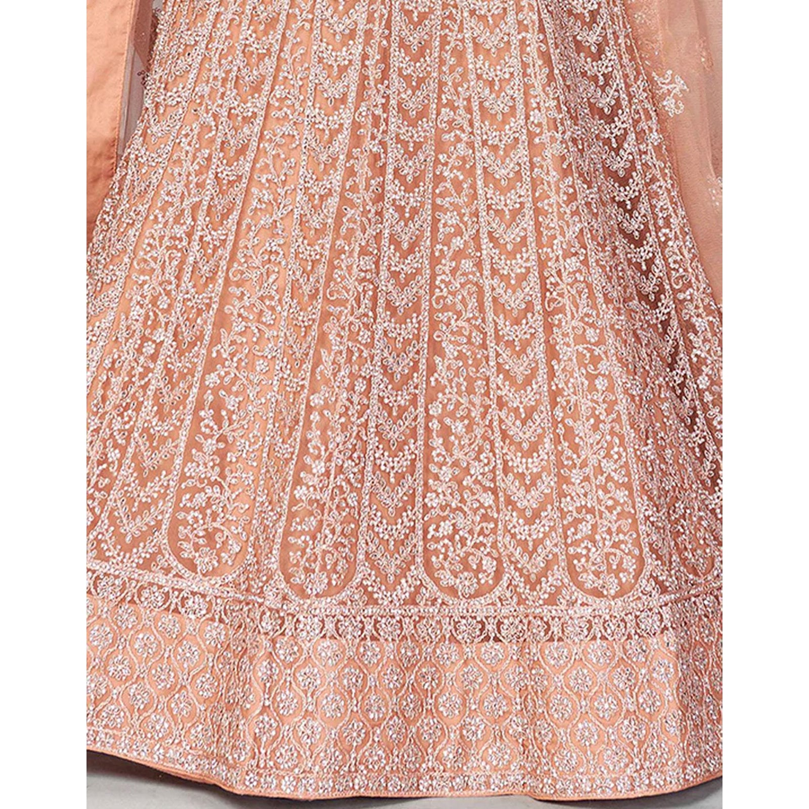 Brandy Rose Lehenga Choli in Soft Net Thraed Sequence and Zari Work ClothsVilla